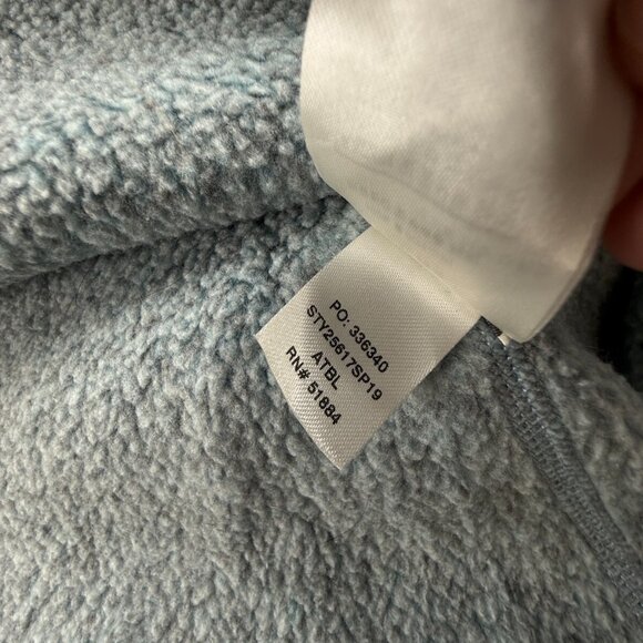 Patagonia Fleece Jacket Women Medium Pullover Blue 1/4 Zip Logo Better Sweater - Picture 13 of 14